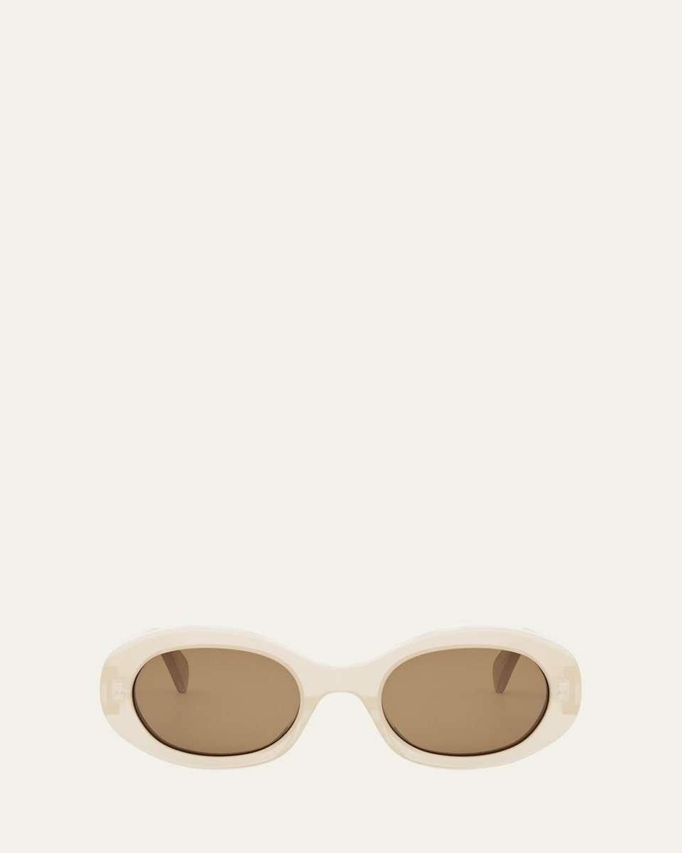 Triomphe Acetate Oval Sunglasses